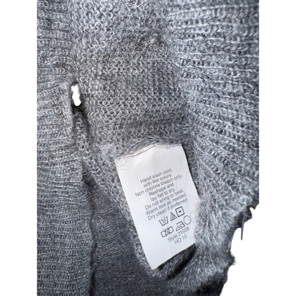 J. Crew Alpaca Wool blend Sweater Size S Gray Sequin V-Neck - Picture 7 of 8